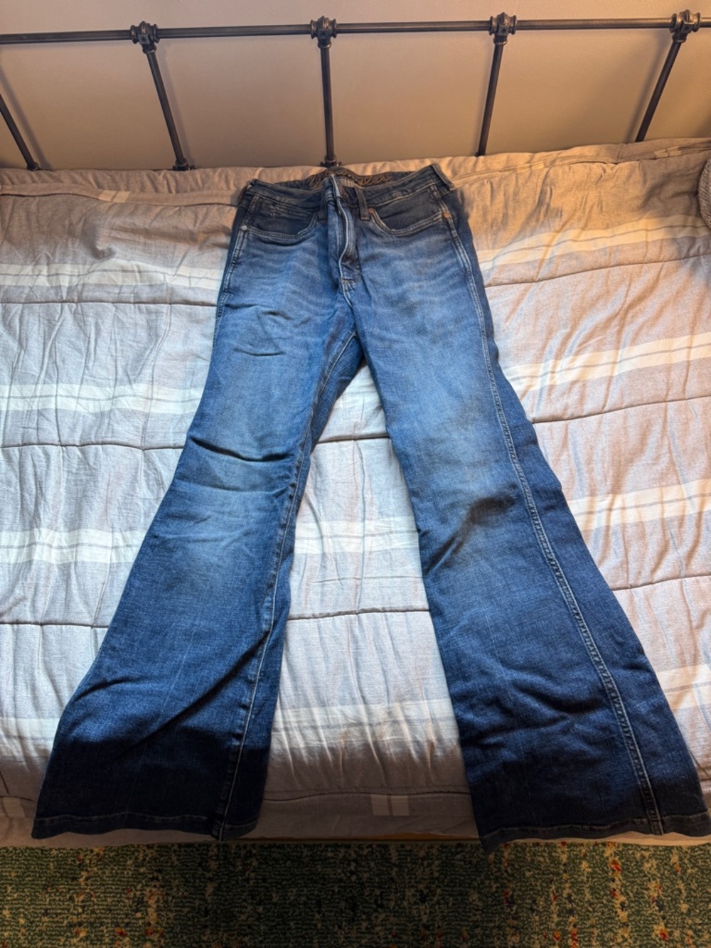 Wrangler Blue Flared Jeans for Women
